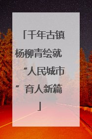 千年古镇杨柳青绘就“人民城市”育人新篇