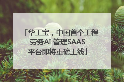 华工宝，中国首个工程劳务AI 管理SAAS平台即将重磅上线