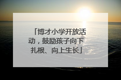博才小学开放活动，鼓励孩子向下扎根、向上生长