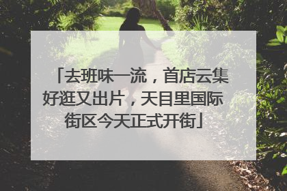 去班味一流，首店云集好逛又出片，天目里国际街区今天正式开街