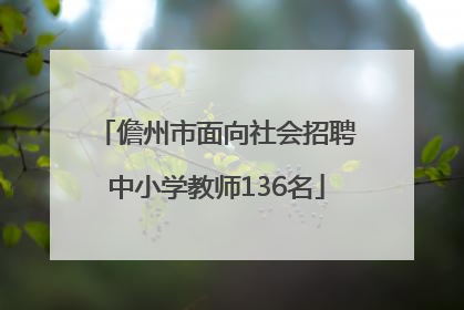 儋州市面向社会招聘中小学教师136名