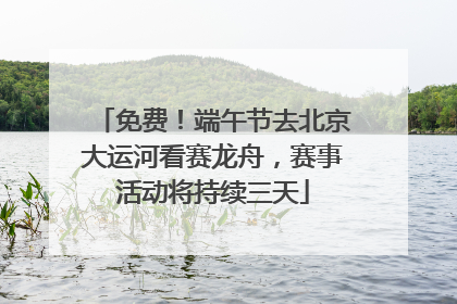 免费！端午节去北京大运河看赛龙舟，赛事活动将持续三天