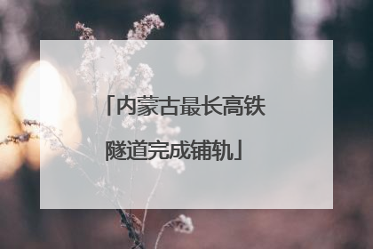 内蒙古最长高铁隧道完成铺轨
