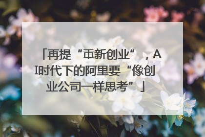 再提“重新创业”，AI时代下的阿里要“像创业公司一样思考”