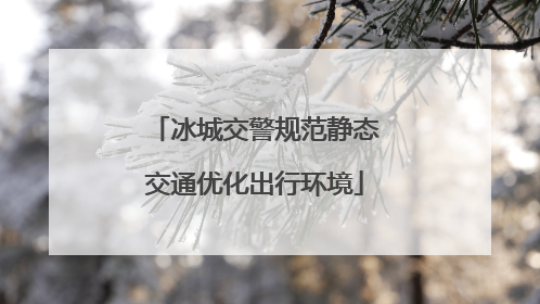 冰城交警规范静态交通优化出行环境