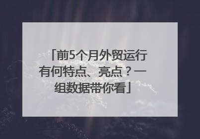 前5个月外贸运行有何特点、亮点？一组数据带你看