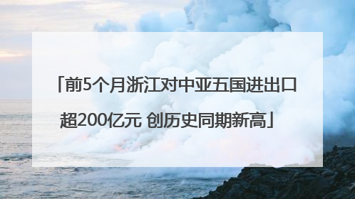 前5个月浙江对中亚五国进出口超200亿元 创历史同期新高