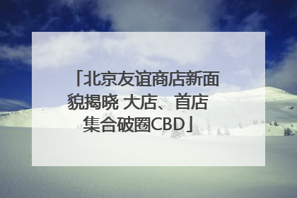 北京友谊商店新面貌揭晓 大店、首店集合破圈CBD