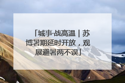 城事·战高温｜苏博暑期延时开放，观展避暑两不误