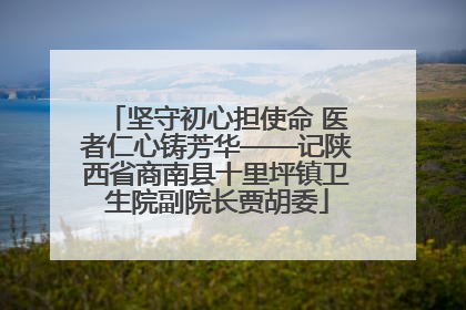 坚守初心担使命 医者仁心铸芳华——记陕西省商南县十里坪镇卫生院副院长贾胡委