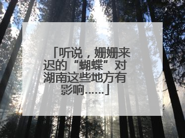 听说，姗姗来迟的“蝴蝶”对湖南这些地方有影响……