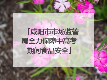 咸阳市市场监管局全力保障中高考期间食品安全