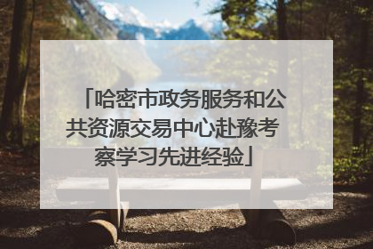 哈密市政务服务和公共资源交易中心赴豫考察学习先进经验