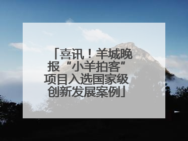 喜讯！羊城晚报“小羊拍客”项目入选国家级创新发展案例