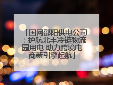 国网邵阳供电公司：护航北丰冷链物流园用电 助力跨境电商新引擎起航