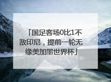 国足客场0比1不敌印尼，提前一轮无缘美加墨世界杯