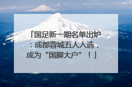 国足新一期名单出炉：成都蓉城五人入选，成为“国脚大户”！