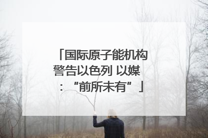 国际原子能机构警告以色列 以媒：“前所未有”