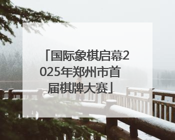 国际象棋启幕2025年郑州市首届棋牌大赛
