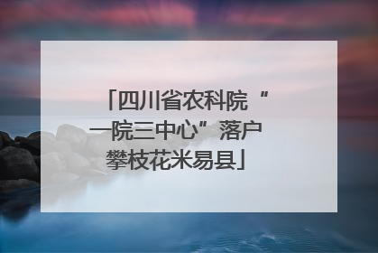 四川省农科院“一院三中心”落户攀枝花米易县
