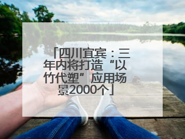 四川宜宾：三年内将打造“以竹代塑”应用场景2000个