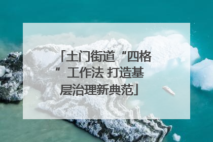 土门街道“四格”工作法 打造基层治理新典范