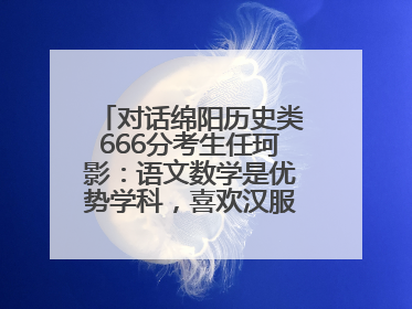 对话绵阳历史类666分考生任珂影：语文数学是优势学科，喜欢汉服，用哭释放情绪