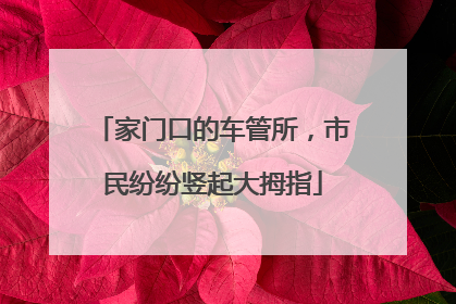 家门口的车管所，市民纷纷竖起大拇指