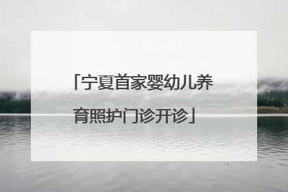 宁夏首家婴幼儿养育照护门诊开诊