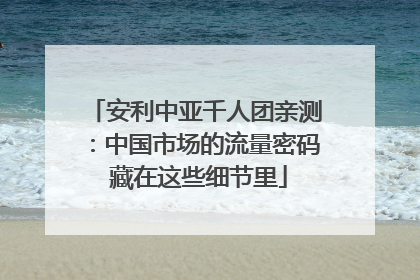 安利中亚千人团亲测：中国市场的流量密码 藏在这些细节里
