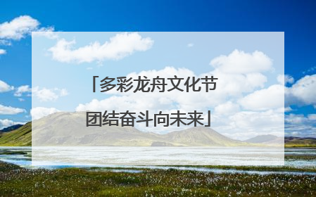 多彩龙舟文化节 团结奋斗向未来
