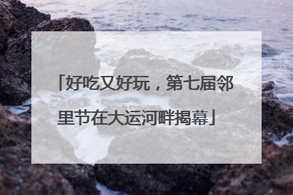 好吃又好玩，第七届邻里节在大运河畔揭幕