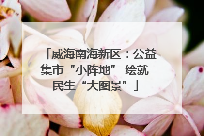 威海南海新区：公益集市“小阵地” 绘就民生“大图景”