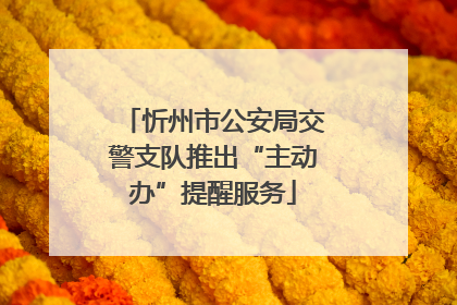 忻州市公安局交警支队推出“主动办”提醒服务