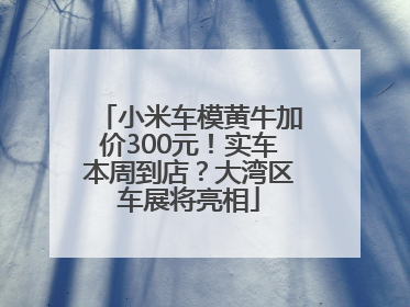 小米车模黄牛加价300元！实车本周到店？大湾区车展将亮相