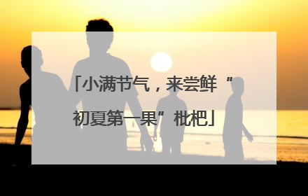 小满节气，来尝鲜“初夏第一果”枇杷