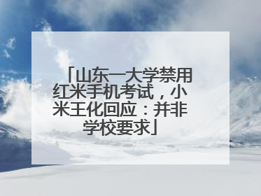 山东一大学禁用红米手机考试，小米王化回应：并非学校要求