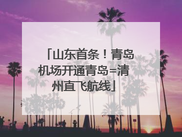 山东首条！青岛机场开通青岛=清州直飞航线