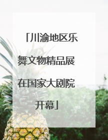 川渝地区乐舞文物精品展在国家大剧院开幕