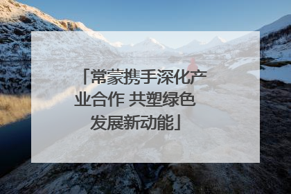 常蒙携手深化产业合作 共塑绿色发展新动能