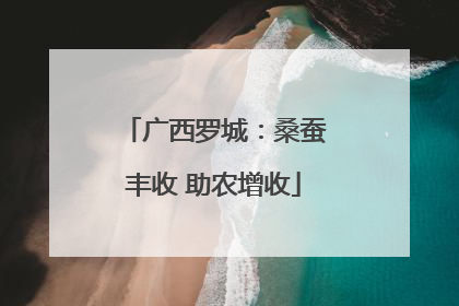 广西罗城：桑蚕丰收 助农增收