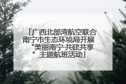广西北部湾航空联合南宁市生态环境局开展“美丽南宁·共建共享”主题航班活动