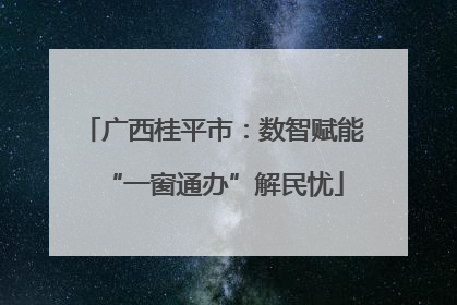 广西桂平市：数智赋能“一窗通办”解民忧