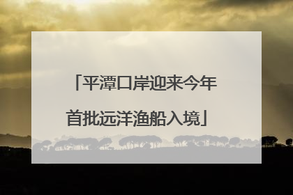平潭口岸迎来今年首批远洋渔船入境