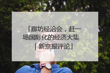 廊坊经洽会，赶一场国际化的经济大集｜新京报评论