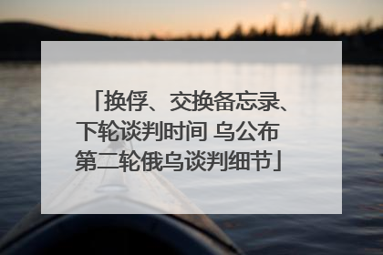 换俘、交换备忘录、下轮谈判时间 乌公布第二轮俄乌谈判细节
