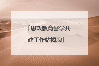 思政教育警学共建工作站揭牌