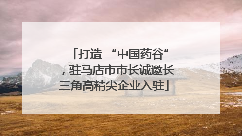打造 “中国药谷”，驻马店市市长诚邀长三角高精尖企业入驻