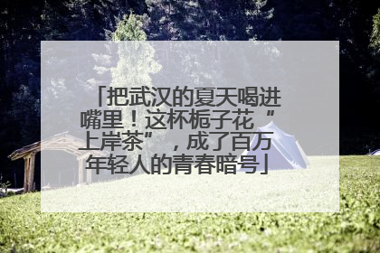 把武汉的夏天喝进嘴里！这杯栀子花“上岸茶”，成了百万年轻人的青春暗号