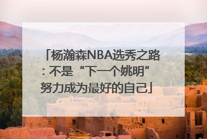 杨瀚森NBA选秀之路：不是“下一个姚明” 努力成为最好的自己
